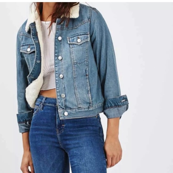معدة منع وصي topshop denim jacket with 